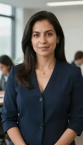 Female Contemporary English Literature Professor Stock Photo