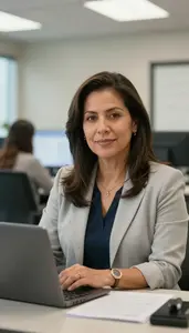 Female Credit Authorizer Professional Stock Image