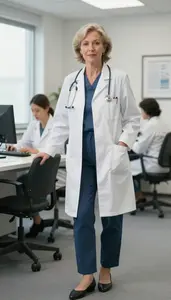 Female Gp Doctor Portrait Stock Photo