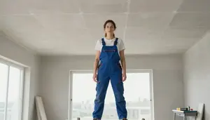 Female Drywall Installers Ceiling Tile Installers And Tapers Portrait Stock Photo