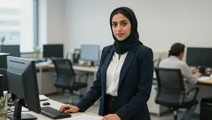 Female Facilities Engineer Portrait Stock Photo