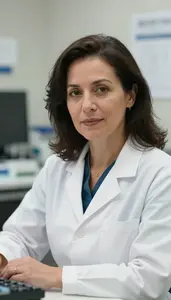 Female Formulary Chemist Professional Stock Image