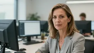 Female Geographic Information Systems Professor Portrait Stock Photo