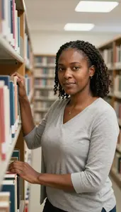 Female Librarians And Library Media Specialists Stock Photo