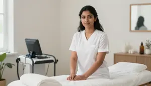 Female Licensed Massage Practitioner Portrait Stock Photo
