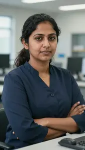 Female Mineral Engineer Stock Photo