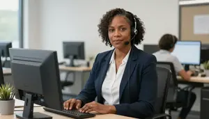 Female Network Support Manager Portrait Stock Photo