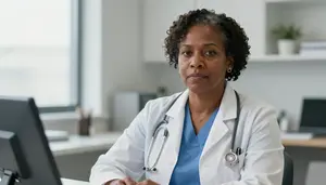 Female Paediatrician Stock Photo