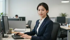Female Paralegal Professional Stock Image