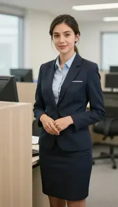 Female Parts Counter Clerk Portrait Stock Photo