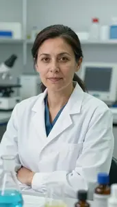 Female Quality Control Microbiologist Portrait Stock Photo