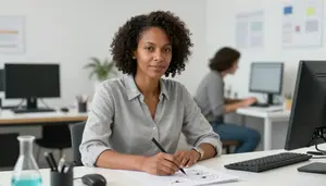 Female Scientific Illustrator Portrait Stock Photo