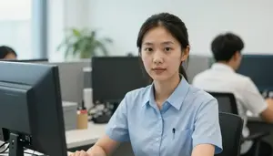 Female Steam And Power Panel Operator Stock Photo
