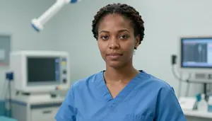 Female Surgical Orderly Professional Stock Image