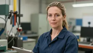Female Tool Room Machinist Professional Stock Image
