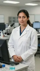 Female Water Quality Analyst Professional Stock Image