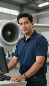 Male Aeronautical Engineer Stock Photo