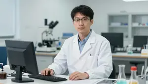 Male Climatologist Portrait Stock Photo