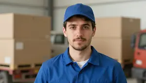 Male Freight Clerk Professional Stock Photo