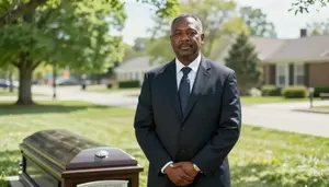 Male Funeral Home Director Portrait Stock Photo