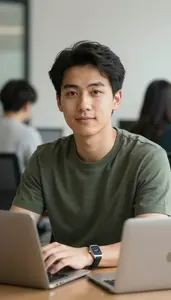 Male Institutional Commodity Analyst Professional Stock Image