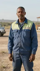 Male Mineral Surveying Technician Portrait Stock Photo