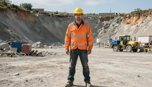Male Mining Production Geologist Professional Stock Image