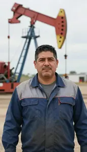 Male Oil Rig Floorhand Portrait Stock Photo