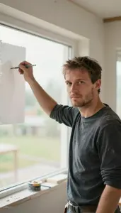 Male Painters Construction And Maintenance Stock Photo