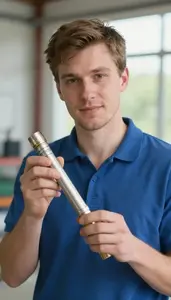 Male Pipe Insulator Helper Professional Stock Photo