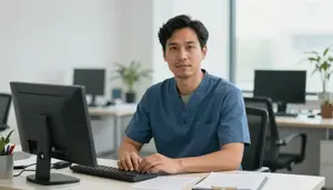 Male Psychiatric Secretary Professional Stock Photo