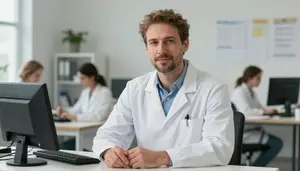 Male Public Health Veterinarian Professional Stock Image