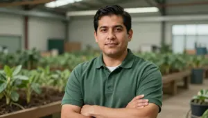 Male Soil Conservationist Stock Photo