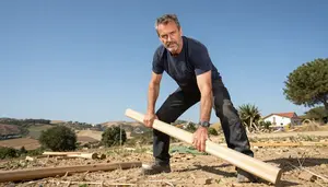 Male Timber Cutter Stock Photo