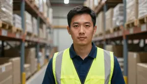 Male Warehouse Checker Stock Photo