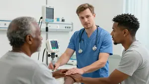 Professional Nurse Providing Comfort Care