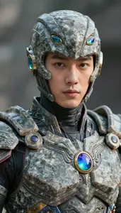 Armor Of Living Stone With Gemstone Eyes
