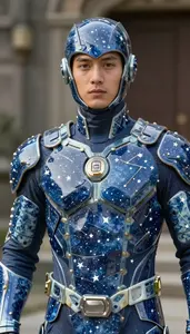 Costume Made Of Interlocking Porcelain Plates Painted With