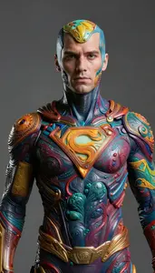 Figure In Living Ink That Creates Worlds