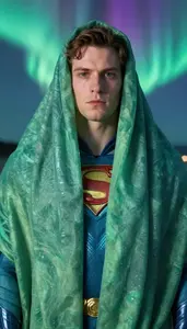 Hero Draped In A Living Aurora Australis