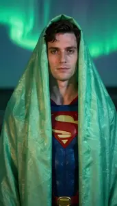 Hero Draped In A Living Aurora Curtain
