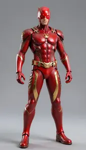 Male Superhero Striking Male Form In Energy Reactive
