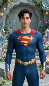Person In Living Stone With Crystal Gardens