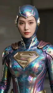 Suit Of Iridescent Oil Slick Sheen