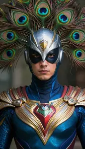 Suit Of Iridescent Peacock Feather Eyes