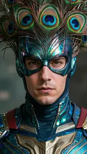 Suit Of Iridescent Peacock Feather Eyes