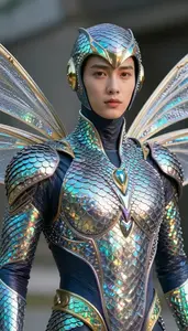 Suit Of Iridescent Scales Like A Dragonfly Wing