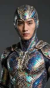 Suit Of Iridescent Snake Skin