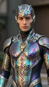 Suit Of Iridescent Snake Skin
