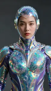 Suit Of Iridescent Soap Bubble Film